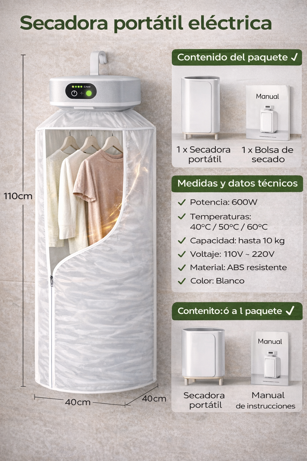 ¿Tu ropa no se seca y ocupa toda la casa?