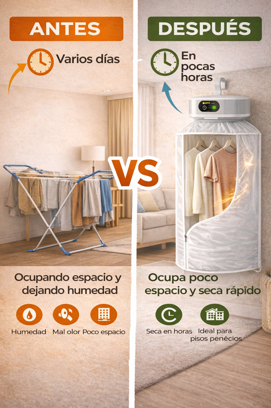 ¿Tu ropa no se seca y ocupa toda la casa?